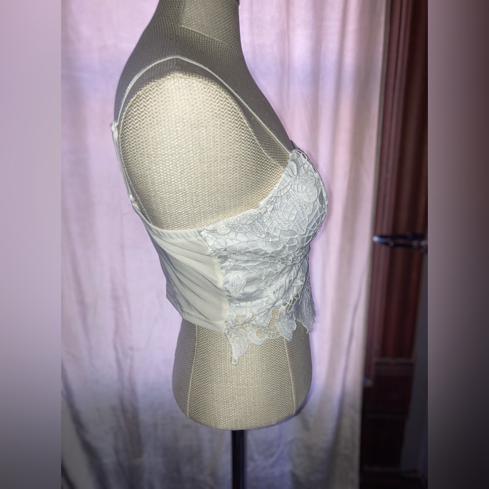 Lace Bustier Top - White - Picture 4 of 7